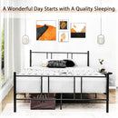 Full/Queen Size Platform Bed Frame with High Headboard by LJGDeals