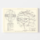 Vintage Map of the Sedalia Air Force Base Vicinity, 1951