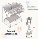 Baby Changing Table with Safety Belt and 4-side Defence-Gray by LJGDeals
