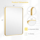 Metal Framed Bathroom Mirror with Rounded Corners by LJGDeals