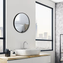 16-inch Round Wall Mirror with Aluminum Alloy Frame by LJGDeals