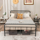 Heavy Duty Metal Platform Bed Frame with Headboard by LJGDeals