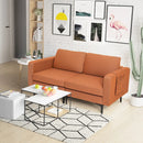 Modern Loveseat Sofa Couch with Side Storage Pocket and Sponged Padded Seat Cushions by LJGDeals
