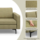 3-Seat Sectional Sofa Couch with Armrest Magazine Pocket and Metal Leg by LJGDeals