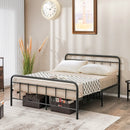 Heavy Duty Metal Platform Bed Frame with Headboard by LJGDeals