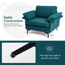 Modern Fabric Accent Armchair with Original Distributed Spring and Armrest Cushions by DirectDeals