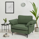 Modern Fabric Accent Armchair with Original Distributed Spring and Armrest Cushions by DirectDeals
