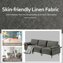Large 3-Seat Sofa Sectional with Metal Legs for 3-4 people by LJGDeals