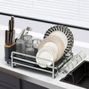 Aluminum Expandable Dish Drying Rack with Drainboard and Rotatable Drainage Spout by LJGDeals