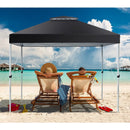 2-Tier 10 x 10 Feet Pop-up Canopy Tent with Wheeled Carry Bag-Black by LJGDeals