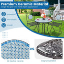 3 Pieces Patio Bistro Set Outdoor Furniture Mosaic Table Chairs by LJGDeals