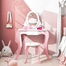 Pretend Kids Vanity Set with 360° Rotatable Mirror and Play Accessories by LJGDeals