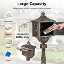 Retro Cast Aluminum Mailbox Security Postal Letter Box with Baffle Door by DirectDeals