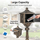 Retro Cast Aluminum Mailbox Security Postal Letter Box with Baffle Door by LJGDeals