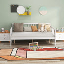 Classic Wooden Full Size Daybed Frame with Guardrails by LJGDeals