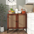 Kitchen Sideboard with 2 Rattan Doors and Adjustable Shelf by LJGDeals