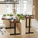 L-shaped Electric Standing Desk with 4 Memory Positions and LCD Display by LJGDeals