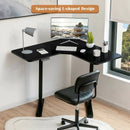 L-shaped Electric Standing Desk with 4 Memory Positions and LCD Display by LJGDeals