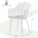Set of 4 Heavy Duty Modern Dining Chair with Airy Hollow Backrest