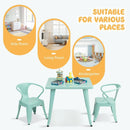 27 Inch Kids Square Steel Table Play Learn Activity Table-Blue by LJGDeals