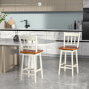 24.5 Inches Set of 2 Swivel Bar Stools with 360° Swiveling by LJGDeals