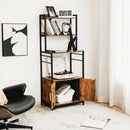 4-Tier Industrial Kitchen Bakers Rack Microwave Oven Stand-Brown by LJGDeals