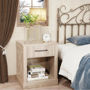 Compact Nightstand with Drawer and Shelf by LJGDeals