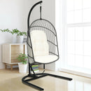 Hanging Wicker Egg Chair with Stand by LJGDeals