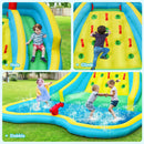 Double Side Inflatable Water Slide Park with Climbing Wall for Outdoor Without Blower by LJGDeals