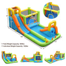 8-in-1 Inflatable Water Slide Bounce House with Splash Pool and 735W Blower by LJGDeals