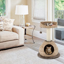 28 Inches Hand-Made Cat Tree Tower with Jump Platform by LJGDeals