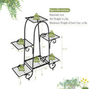 6-Tier Plant Stand with Adjustable Foot Pads-Black by LJGDeals