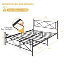Full/Queen Size Metal Bed Frame Platform with Headboard by LJGDeals