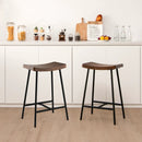 Industrial Saddle Stool with Metal Legs and Adjustable Foot Pads by LJGDeals