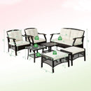 7 Pieces Outdoor Patio Furniture Set with Waterproof Cover by LJGDeals