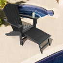 Patio HDPE Adirondack Chair with Retractable Ottoman by LJGDeals
