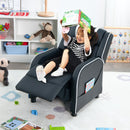 Kids Recliner Chair with Side Pockets and Footrest-White