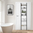 Over the Door Pantry Organizer Rack with Adjustable Door Hook and 6 Basket by LJGDeals