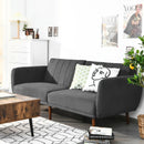 Convertible Futon Sofa Bed Adjustable Couch Sleeper with Wood Legs by LJGDeals