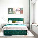 Queen/Full Size Upholstered Platform Bed Frame with Adjustable Headboard-Full Size