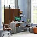 6 Feet 4-Panel Folding Freestanding Room Divider by DirectDeals