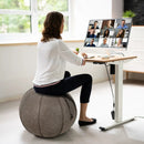 Yoga Sitting Ball with Felt Cover and Air Pump by LJGDeals