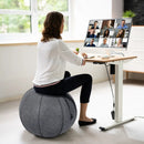 Yoga Sitting Ball with Felt Cover and Air Pump by LJGDeals