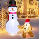 6 Feet Tall Inflatable Snowman and Dog Set Christmas Decoration with LED Lights by DirectDeals