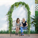 Steel Garden Arch with 2-Seat Bench by LJGDeals