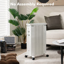 1500W Portable Oil Filled Radiator Heater with 3 Heat Settings by DirectDeals