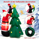 6 Feet Inflatable Christmas Tree and Santa Claus with LED and Air Blower by LJGDeals