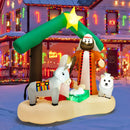 6.7 Feet Christmas Inflatable Nativity Scene with LED Lights by LJGDeals