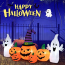 9 Feet Long Halloween Inflatable Pumpkins with 2 Ghosts by LJGDeals