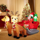 7.2 Feet Long Christmas Inflatable Santa Rides Sled with LED Lights by LJGDeals